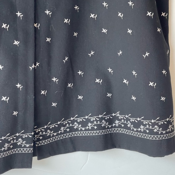 ColdWater Creek Women Petite Plus Size XL Black Floral Embroidered Maxi Skirt - Picture 8 of 11